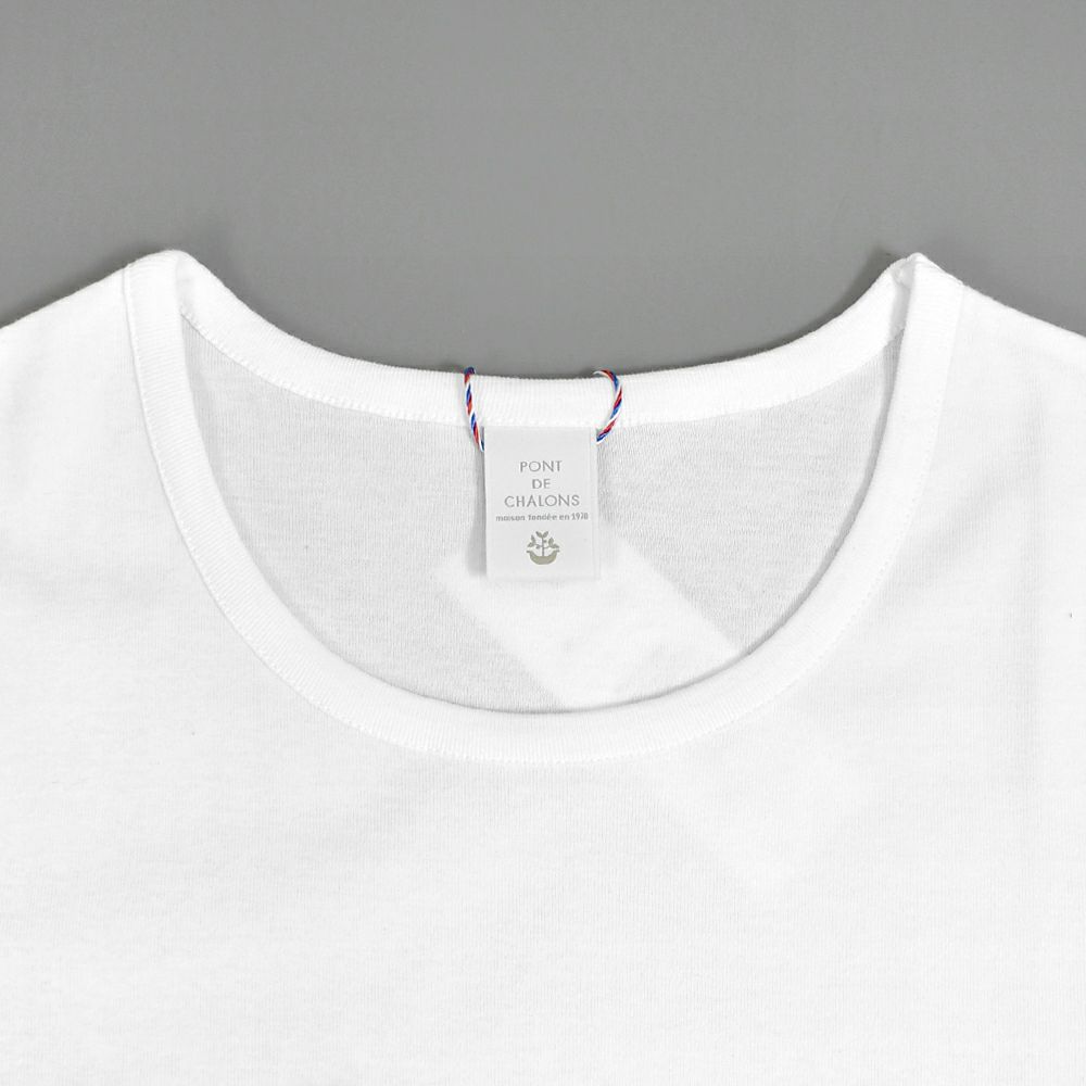 ポンデシャロン (PONT DE CHALONS) トロワ半袖PO 半袖コットンTシャツ ワンポイント刺繍 日本製 22413222