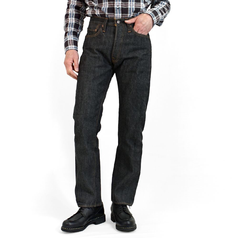 リゾルト (RESOLUTE) GB710 15thブラックモデル ブラックジーンズ ワンウォッシュ スリムストレート デニムパンツ 15周年