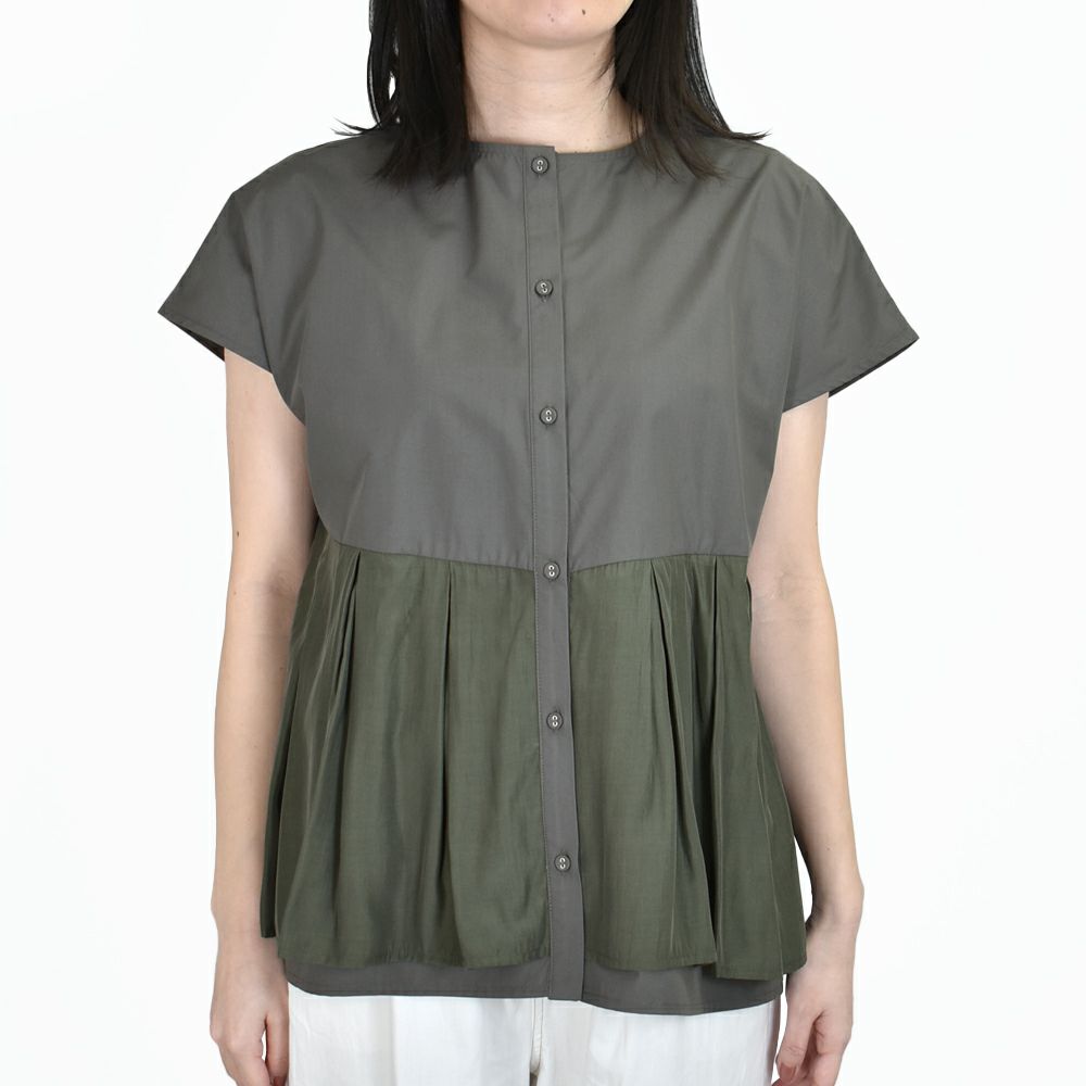 ケレン(KELEN) -UTA- 2WAY TUCK DESIGN TOPS 半袖シャツ ブラウス LKL25HBL2208