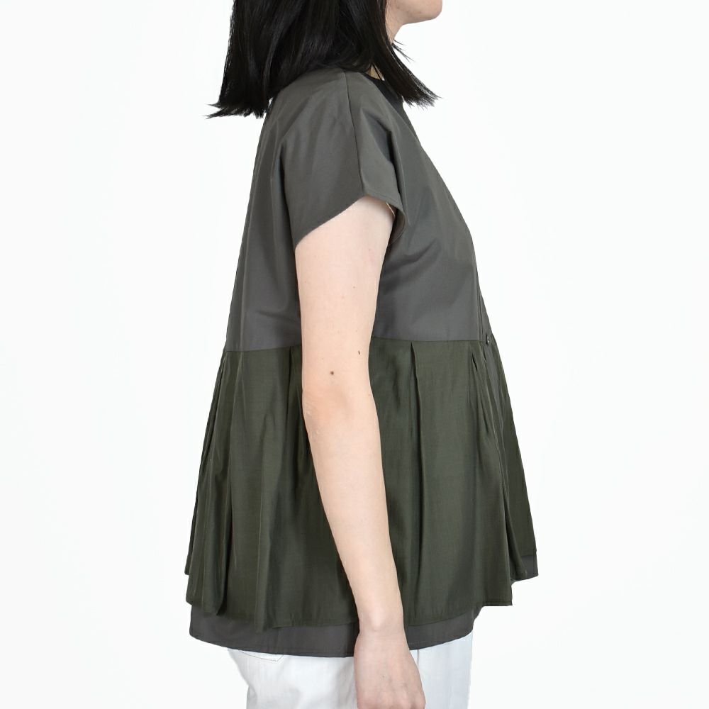 ケレン(KELEN) -UTA- 2WAY TUCK DESIGN TOPS 半袖シャツ ブラウス LKL25HBL2208