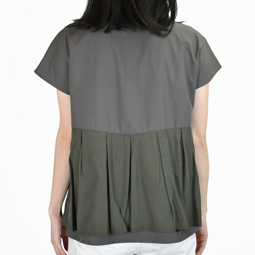 ケレン(KELEN) -UTA- 2WAY TUCK DESIGN TOPS 半袖シャツ ブラウス LKL25HBL2208