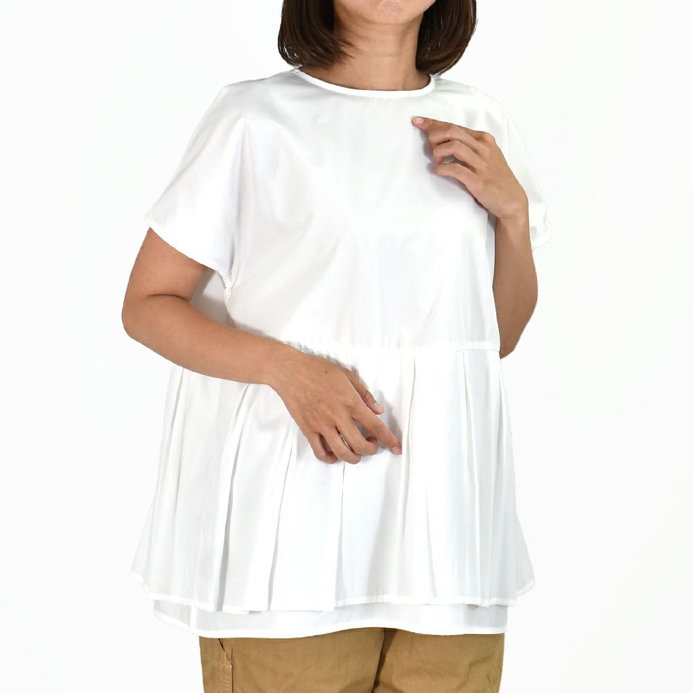 ケレン(KELEN) -UTA- 2WAY TUCK DESIGN TOPS 半袖シャツ ブラウス LKL25HBL2208