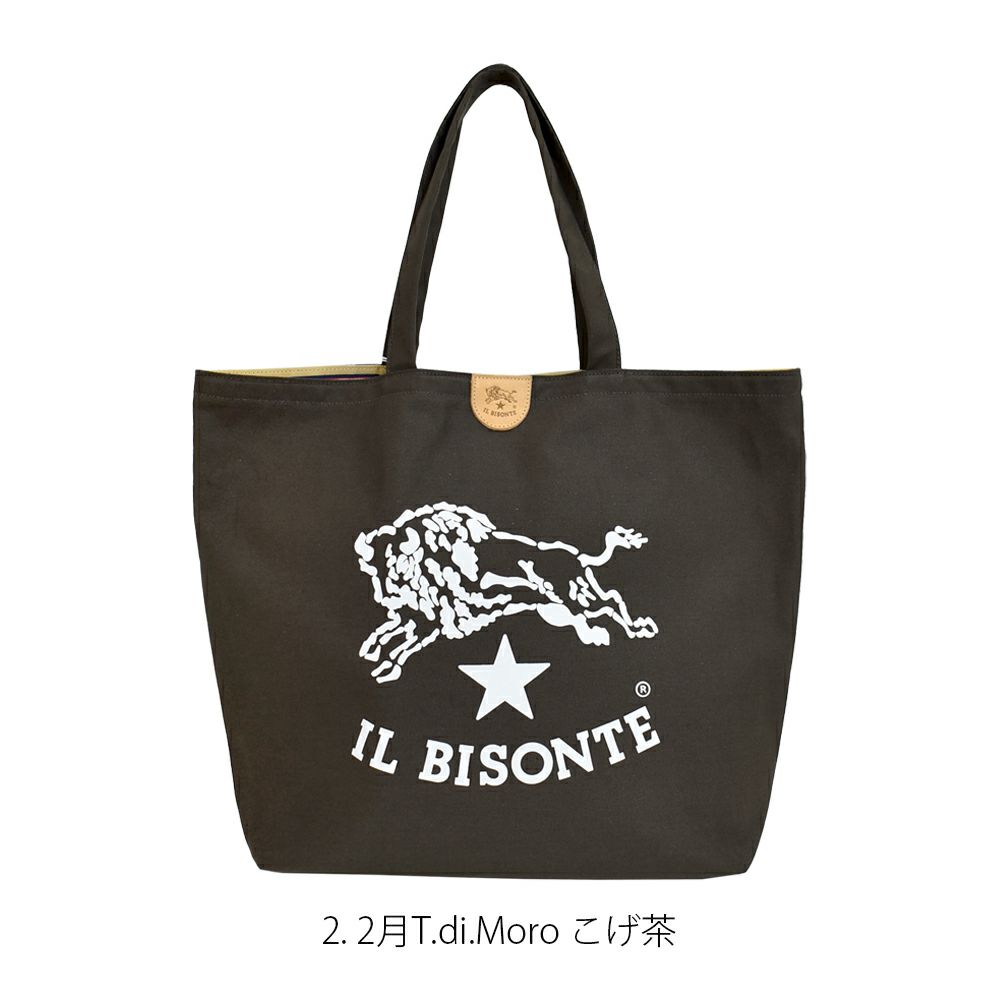 イルビゾンテ (IL BISONTE) マンスリートートバッグ コットントートバッグ 54252-3-03114 54252303114 2.2月T.di.Moro こげ茶