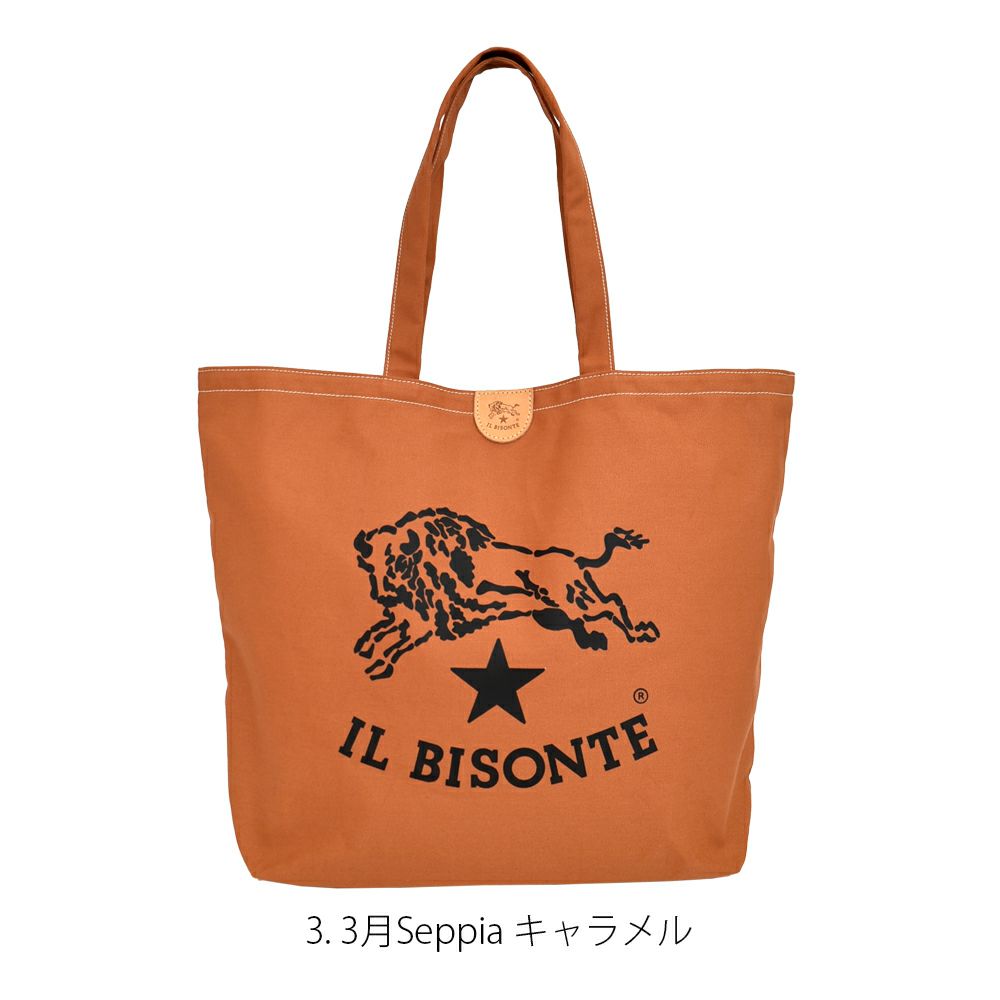 イルビゾンテ (IL BISONTE) マンスリートートバッグ コットントートバッグ 54252-3-03114 54252303114 3.3月Seppia キャラメル