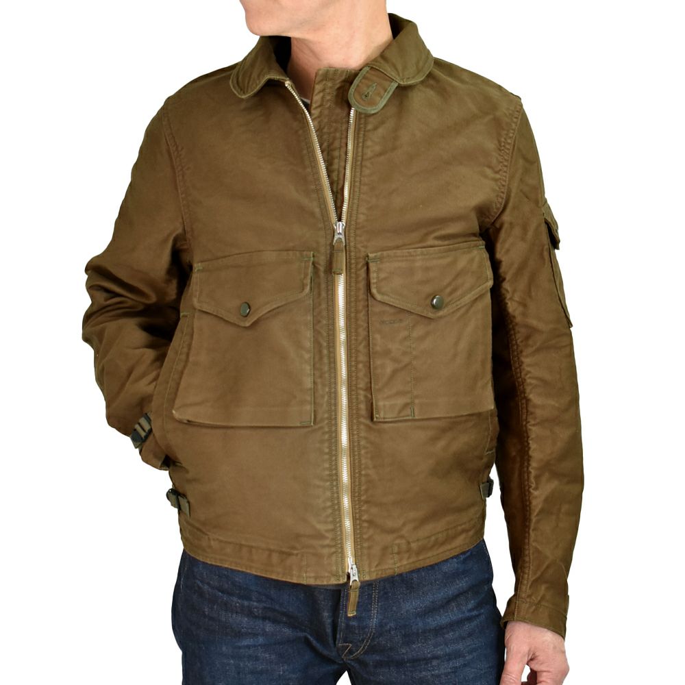フリーホイーラーズ (FREEWHEELERS) -S-8 AVIATORS' JACKET- 1930~1940s MILITARY IMAGE SUMMER FLYING JACKET Original High Density Jungle Cloth SEPIA BROWN ミリタリージャケット ライトアウター コート 2521006