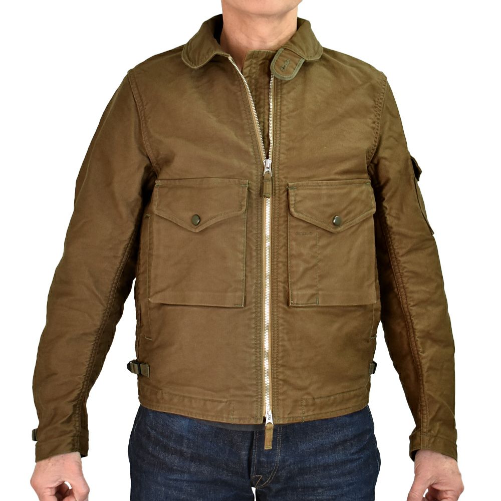 フリーホイーラーズ (FREEWHEELERS) -S-8 AVIATORS' JACKET- 1930~1940s MILITARY IMAGE SUMMER FLYING JACKET Original High Density Jungle Cloth SEPIA BROWN ミリタリージャケット ライトアウター コート 2521006