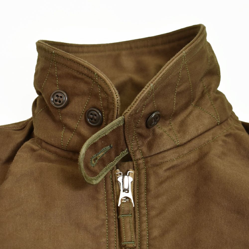 フリーホイーラーズ (FREEWHEELERS) -S-8 AVIATORS' JACKET- 1930~1940s MILITARY IMAGE SUMMER FLYING JACKET Original High Density Jungle Cloth SEPIA BROWN ミリタリージャケット ライトアウター コート 2521006
