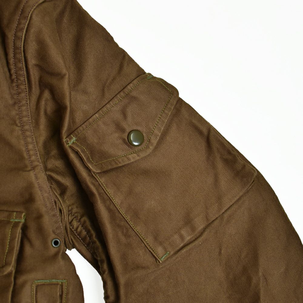 フリーホイーラーズ (FREEWHEELERS) -S-8 AVIATORS' JACKET- 1930~1940s MILITARY IMAGE SUMMER FLYING JACKET Original High Density Jungle Cloth SEPIA BROWN ミリタリージャケット ライトアウター コート 2521006