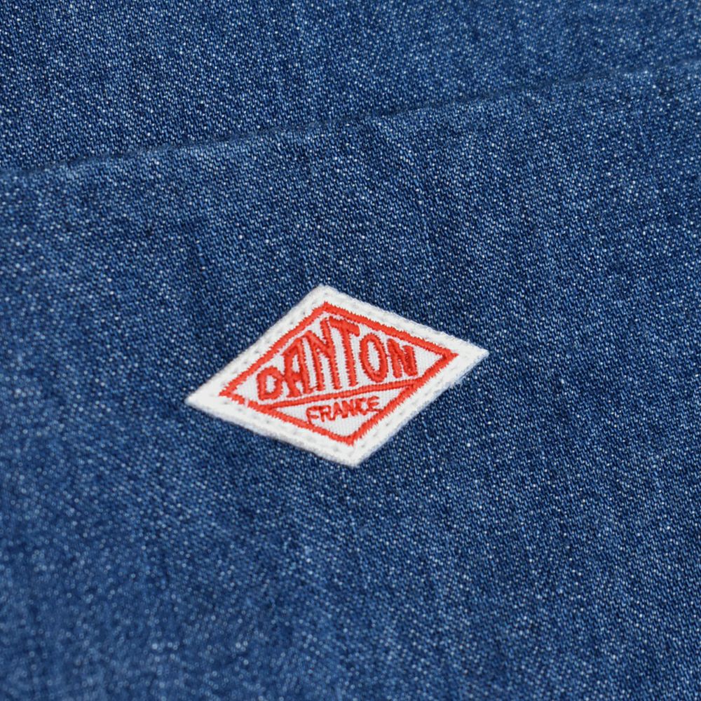 ダントン (DANTON) WOMEN'S DOT BUTTON B.D. SHORT SHIRT S/S 半袖デニムシャツ ブラウス DT-B0336DUG