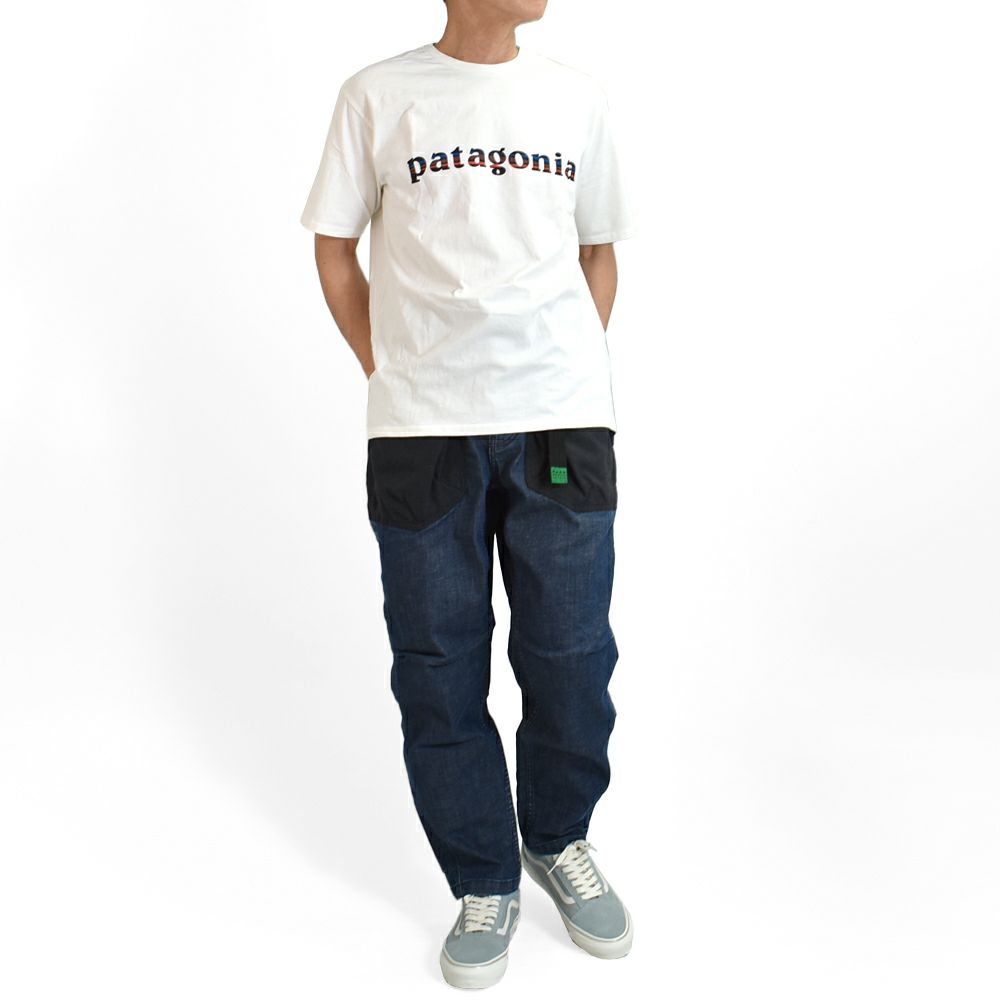 パタゴニア (PATAGONIA) メンズ '73 テキスト ロゴ オーガニック Tシャツ Men's '73 Text Logo Organic T-Shirt 半袖プリントTシャツ 37776