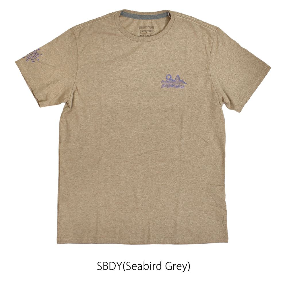 パタゴニア (PATAGONIA) メンズ ウインド ランナー レスポンシビリティー Men's Wind Runner Responsibili-Tee 半袖プリントTシャツ 37799 SBDY(Seabird Grey)
