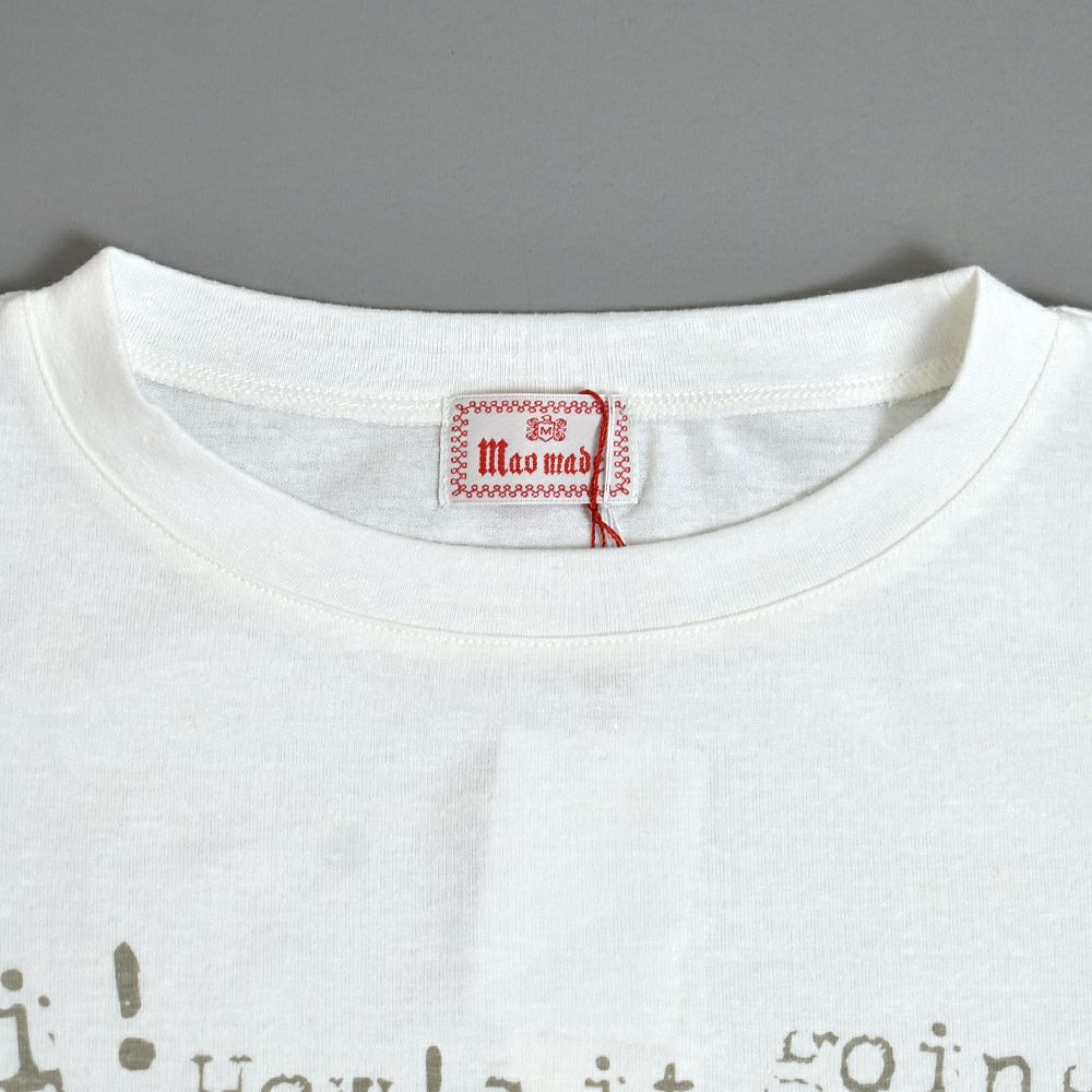 MAO MADE（マオメイド） タイプライター ロゴTEE / Tシャツ 半袖 リネン 麻 日本製 MAO MADE（マオメイド） タイプライター ロゴTEE / Tシャツ 半袖