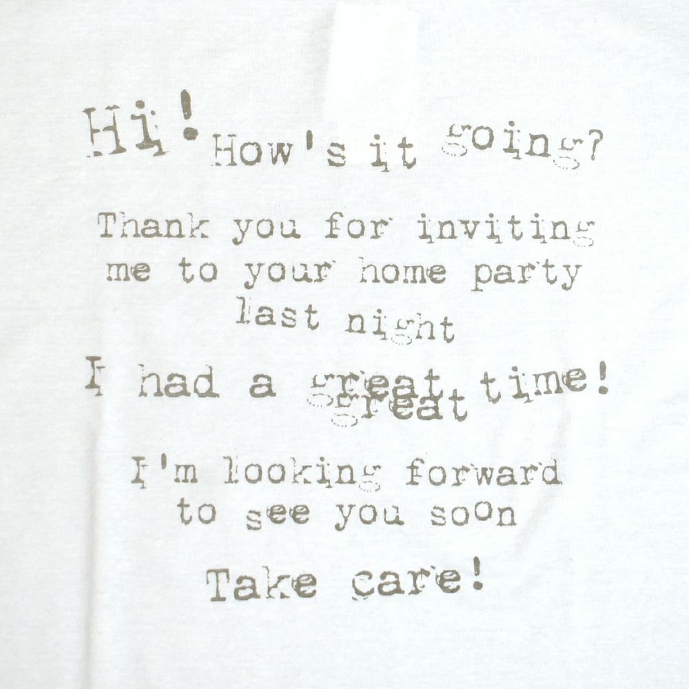 マオメイド (MAOMADE) タイプライター ロゴ お手紙 TEE 半袖プリントTシャツ 521221