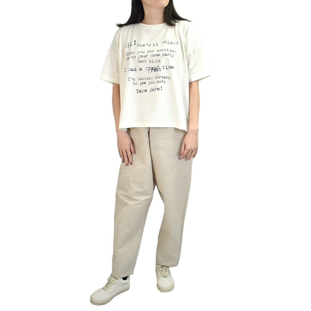 マオメイド (MAOMADE) タイプライター ロゴ お手紙 TEE 半袖プリントTシャツ 521221