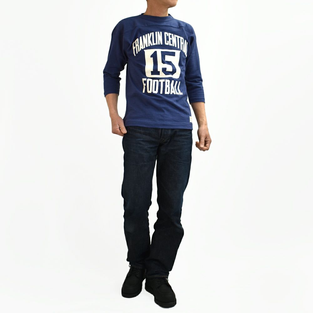 ウエアハウス (WAREHOUSE) Lot 4063 7分袖フットボールT FRANKLIN CENTRAL プリントTシャツ ロンT 4063