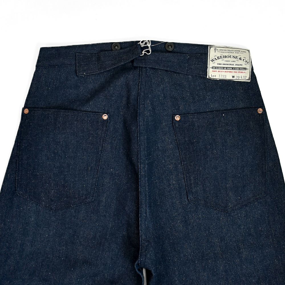 ウエアハウス (WAREHOUSE) Lot 1333 1910-1915 No3 WAIST OVERALLS ジーンズ デニムパンツ ジーパン