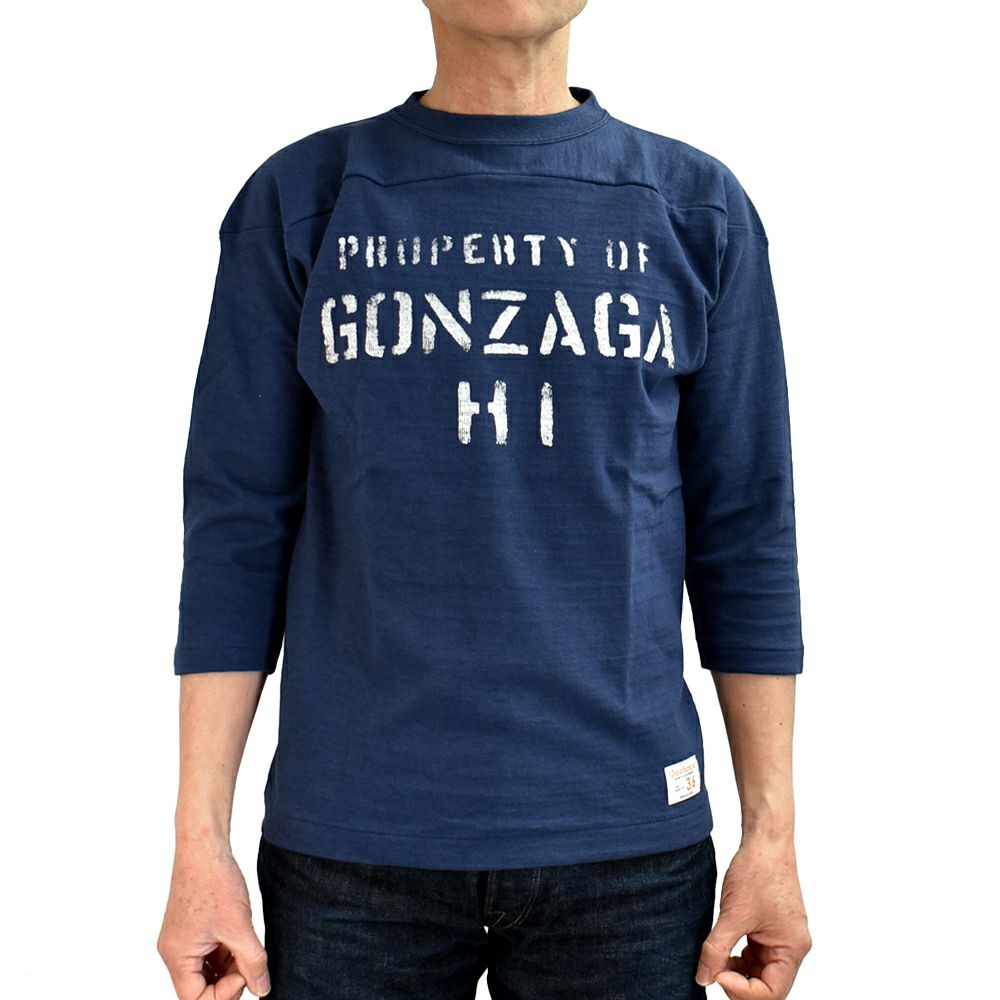 ウエアハウス (WAREHOUSE) Lot 4063 7分袖フットボールT GONZAGA HI 半袖プリントTシャツ ロンT 4063
