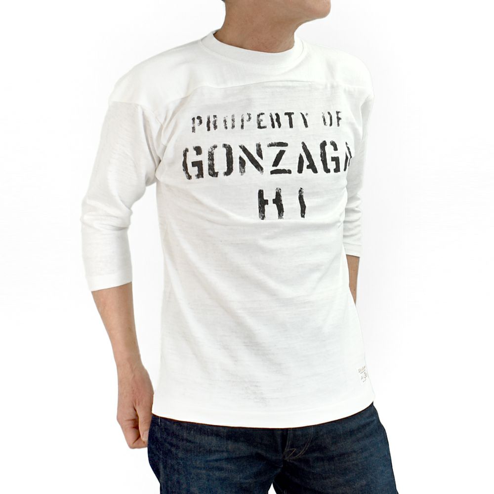 ウエアハウス (WAREHOUSE) Lot 4063 7分袖フットボールT GONZAGA HI 半袖プリントTシャツ ロンT 4063