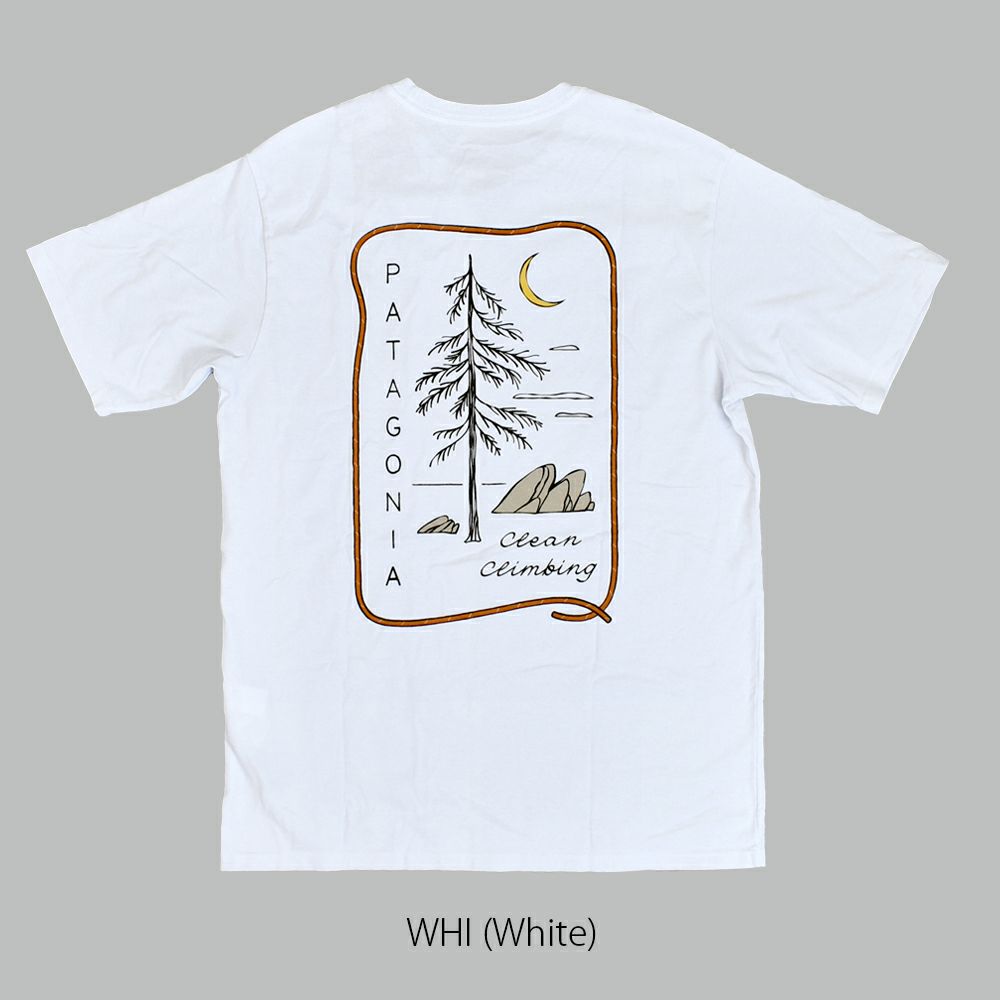 パタゴニア (PATAGONIA) メンズ クリーンクライム ルーツ レスポンシビリティー M's Clean Climb Roots Responsibili-Tee 半袖プリントTシャツ 37795 WHI(White)