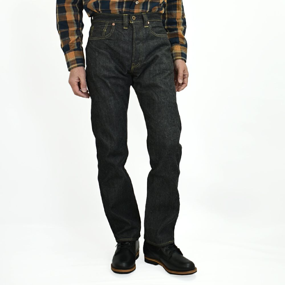 リゾルト (RESOLUTE) GB714 15thブラックモデル ブラックジーンズ ワンウォッシュ ストレート デニムパンツ 15周年