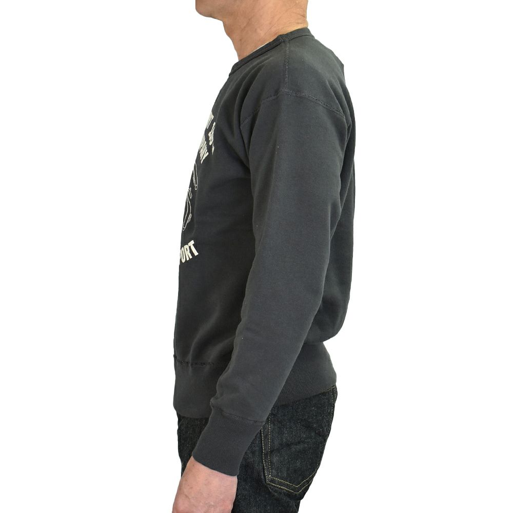 コリンボ (COLIMBO) JACKSONVILLE ATHLE SHIRT =HELICOPTER COMPANY= ジャクソンビル アスレシャツ 長袖プリントスウェットシャツ 前Vセットインスリーブスウェットシャツ ZA-0401