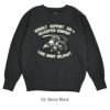 コリンボ (COLIMBO) JACKSONVILLE ATHLE SHIRT =HELICOPTER COMPANY= ジャクソンビル アスレシャツ 長袖プリントスウェットシャツ 前Vセットインスリーブスウェットシャツ ZA-0401 02.Ebory Black