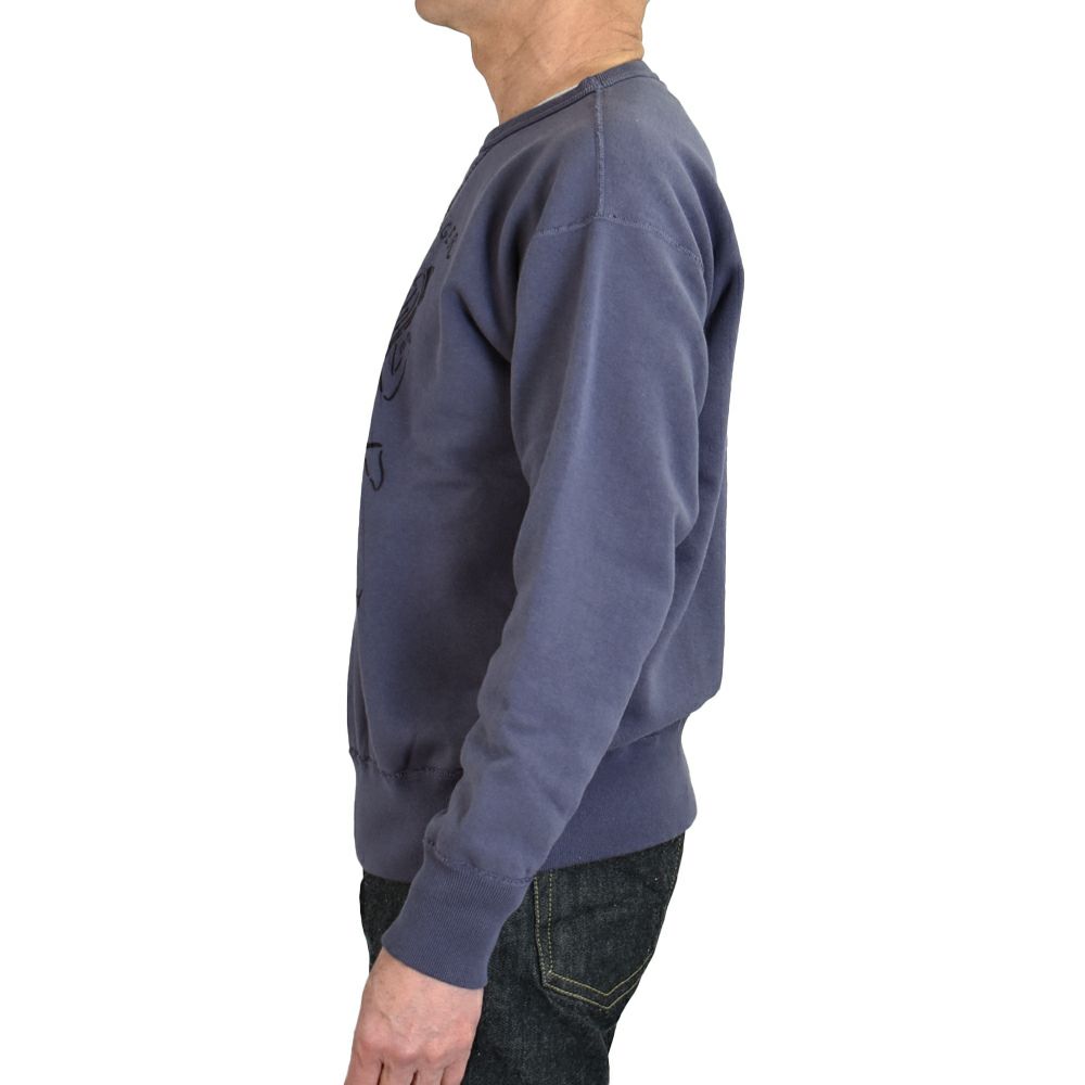 コリンボ (COLIMBO) JACKSONVILLE ATHLE SHIRT =BE A TIGER = ジャクソンビル アスレシャツ 長袖プリントスウェットシャツ 前Vセットインスリーブスウェットシャツ ZA-0402