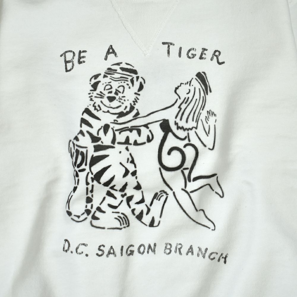 コリンボ (COLIMBO) JACKSONVILLE ATHLE SHIRT =BE A TIGER = ジャクソンビル アスレシャツ 長袖プリントスウェットシャツ 前Vセットインスリーブスウェットシャツ ZA-0402