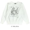 コリンボ (COLIMBO) JACKSONVILLE ATHLE SHIRT =BE A TIGER = ジャクソンビル アスレシャツ 長袖プリントスウェットシャツ 前Vセットインスリーブスウェットシャツ ZA-0402 01.Milky White