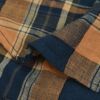 デラックスウエア (DELUXEWARE) ORANGE NAVY CHECK 長袖チェックミディアムネルシャツ MV-15