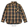 デラックスウエア (DELUXEWARE) ORANGE NAVY CHECK 長袖チェックミディアムネルシャツ MV-15 ORG.NVY
