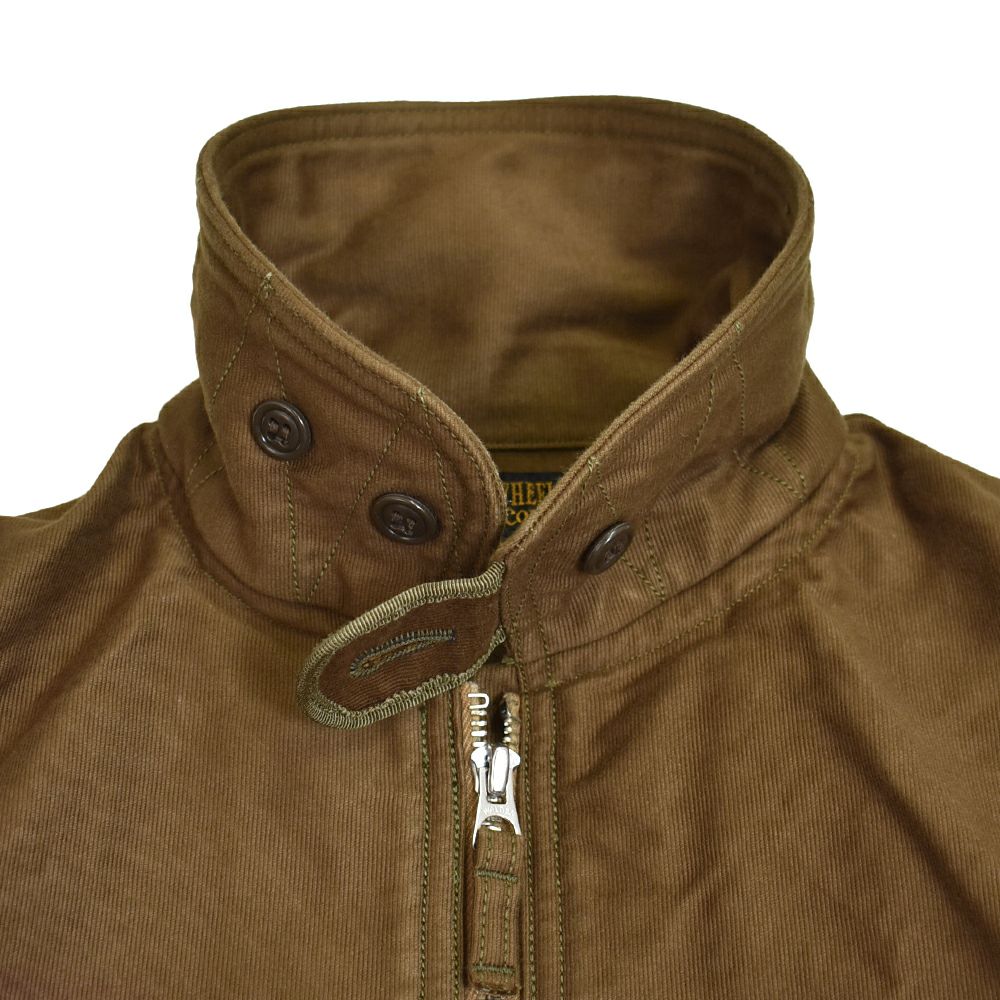フリーホイーラーズ (FREEWHEELERS) -GILMORE OIL- S-8 AVIATORS' JACKET 1930~1940s MILITARY & MOTOR CULTURE IMAGE CUSTOM JACKET Original High Density Jungle Cloth SEPIA BROWN ミリタリージャケット ライトアウター コート カスタム 2521007