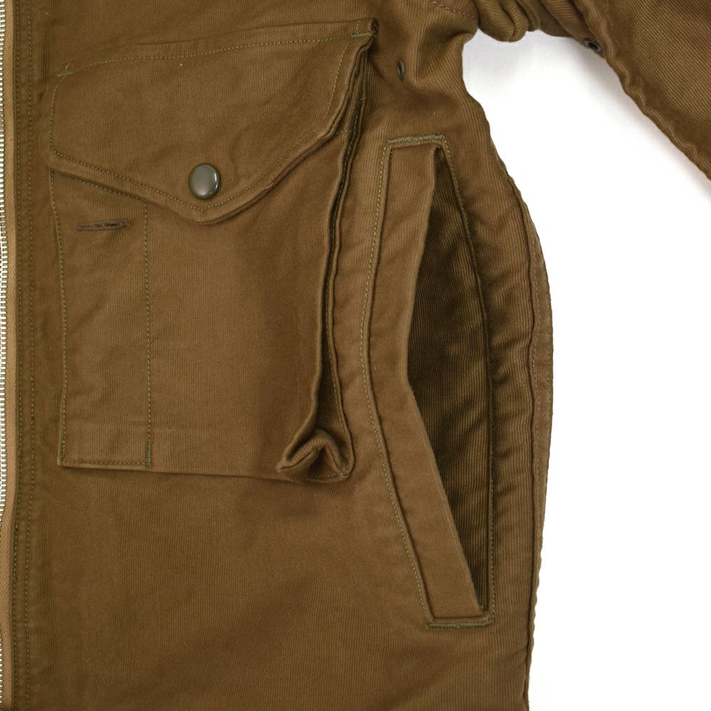 フリーホイーラーズ (FREEWHEELERS) -GILMORE OIL- S-8 AVIATORS' JACKET 1930~1940s MILITARY & MOTOR CULTURE IMAGE CUSTOM JACKET Original High Density Jungle Cloth SEPIA BROWN ミリタリージャケット ライトアウター コート カスタム 2521007