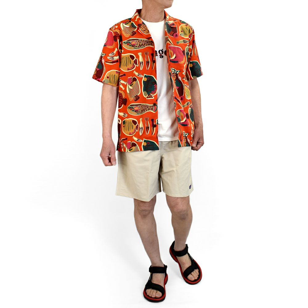 パタゴニア (PATAGONIA) メンズ タイダル スレッズ キャンプ シャツ M's Tidal Threads Camp Shirt 半袖アロハプリントシャツ 52567
