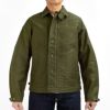 フリーホイーラーズ (FREEWHEELERS) -DECK WORKER JACKET- 1940~1950s U.S.NAVY MILITARY IMAGE CLOTHING Origibal High Density Jungle Cloth DARK KHAKI GREEN デッキワークジャケット ライトアウター 2521010