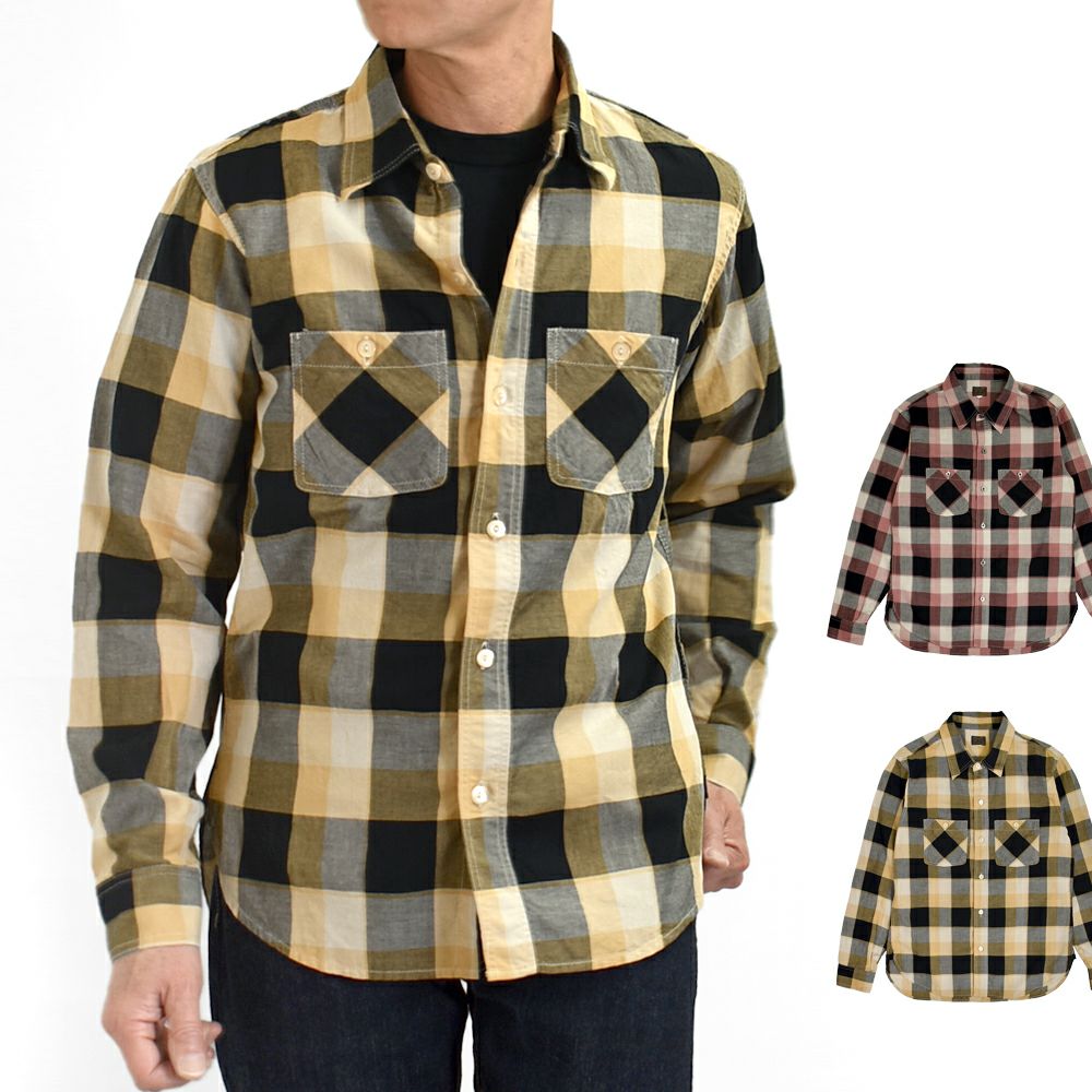デラックスウエア (DELUXEWARE) 50s CHECK PATTERN 長袖チェックシャツ LV-31