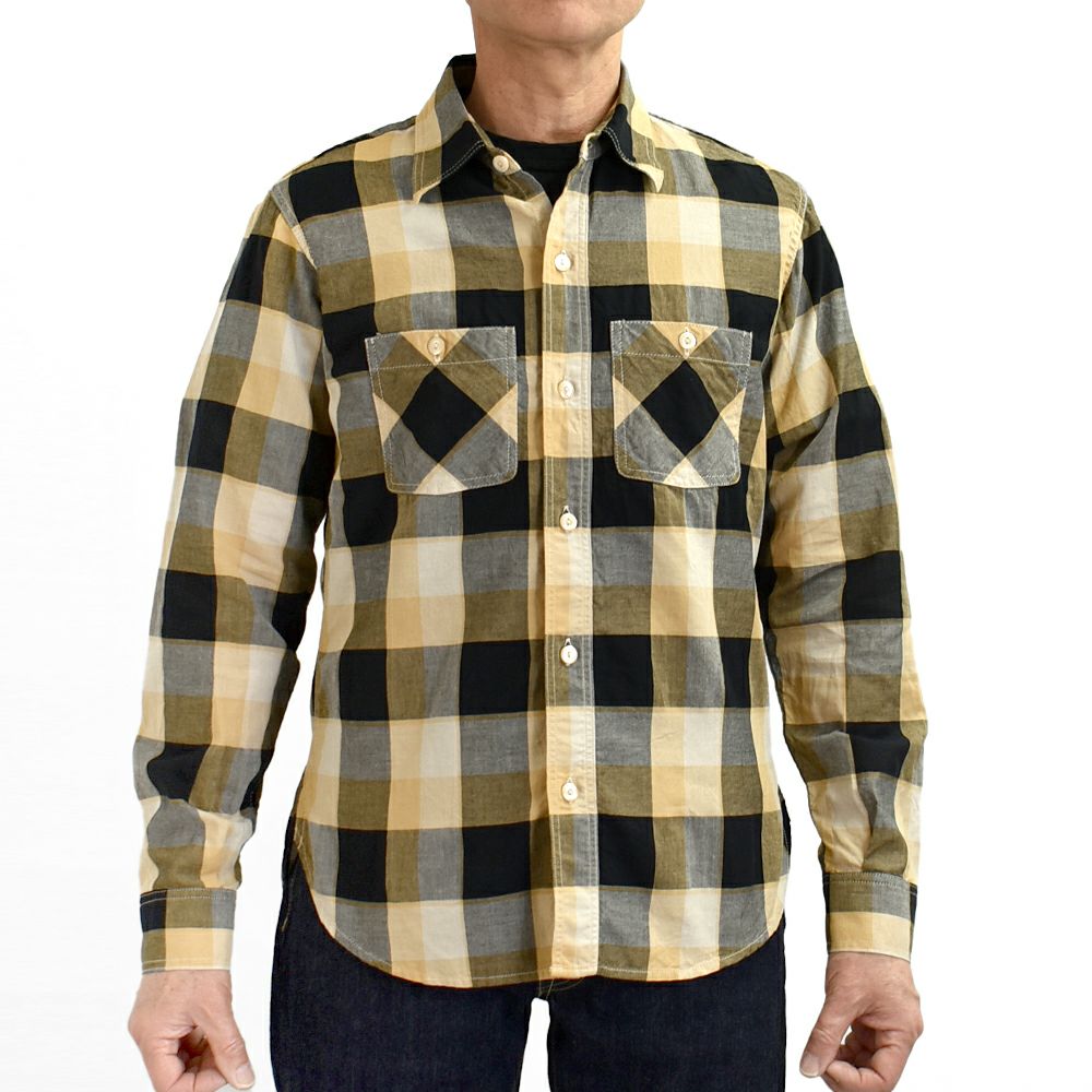 デラックスウエア (DELUXEWARE) 50s CHECK PATTERN 長袖チェックシャツ LV-31