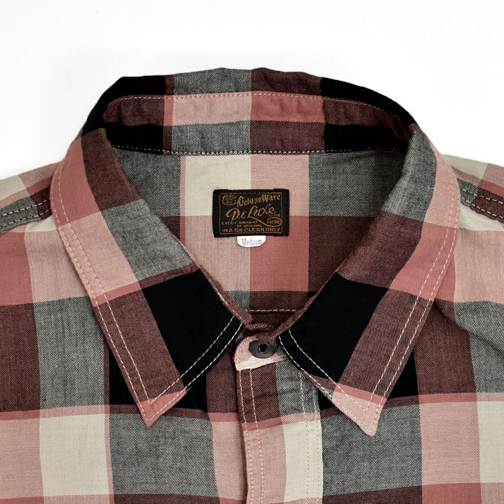 デラックスウエア (DELUXEWARE) 50s CHECK PATTERN 長袖チェックシャツ LV-31
