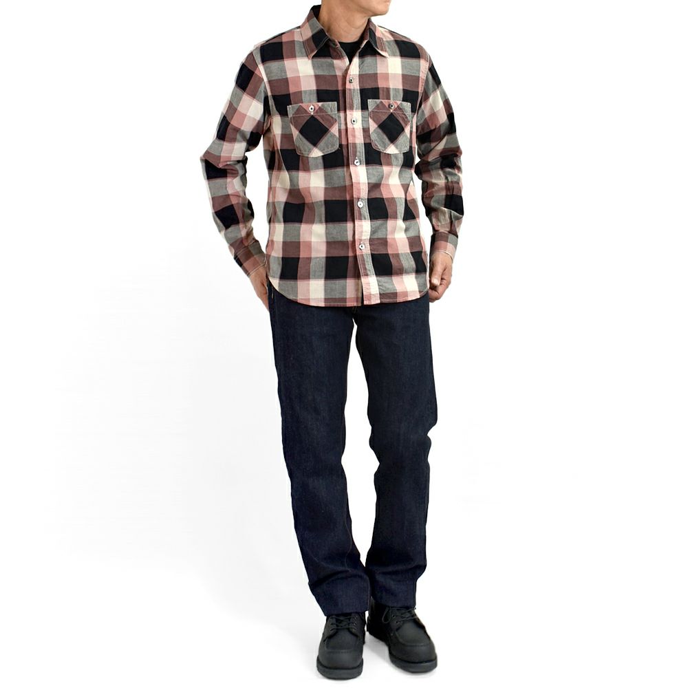 デラックスウエア (DELUXEWARE) 50s CHECK PATTERN 長袖チェックシャツ LV-31