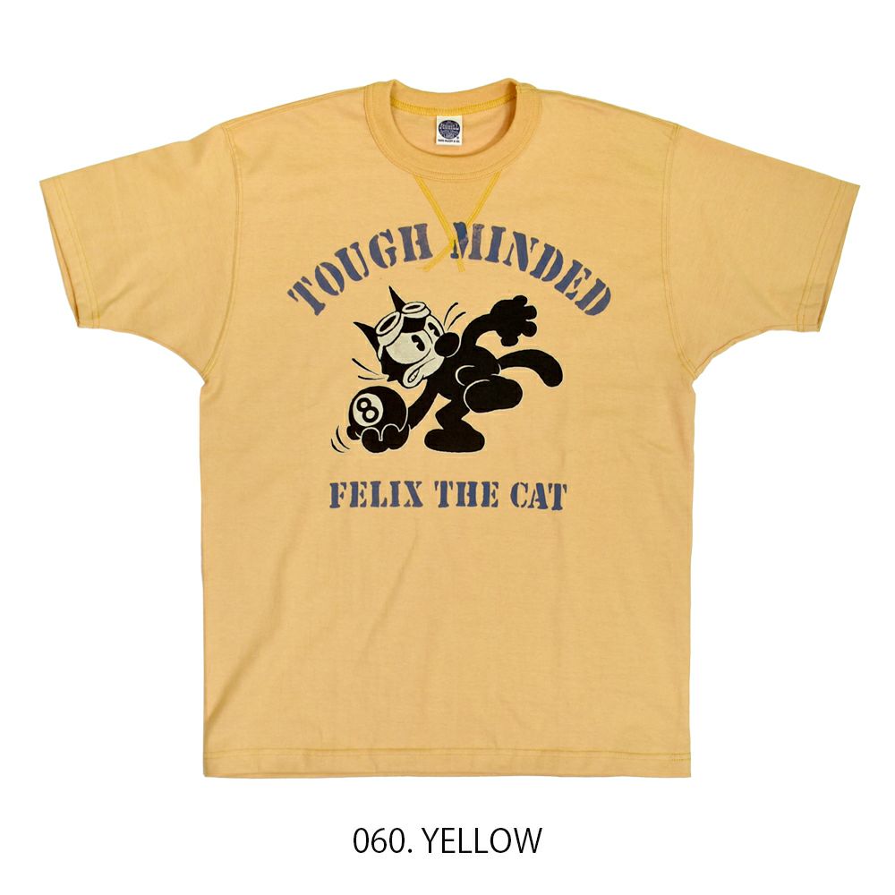 トイズマッコイ (TOYS McCOY) FELIX THE CAT TEE -TOUGH MINDED- 半袖プリントTシャツ TMC2501 060.YELLOW