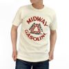 フリーホイーラーズ (FREEWHEELERS) -MIDWAY GASOLINE- Vintage Style Medium Weight Jersey STRAW CREAM / FADE NAVY 半袖プリントTシャツ 2525009