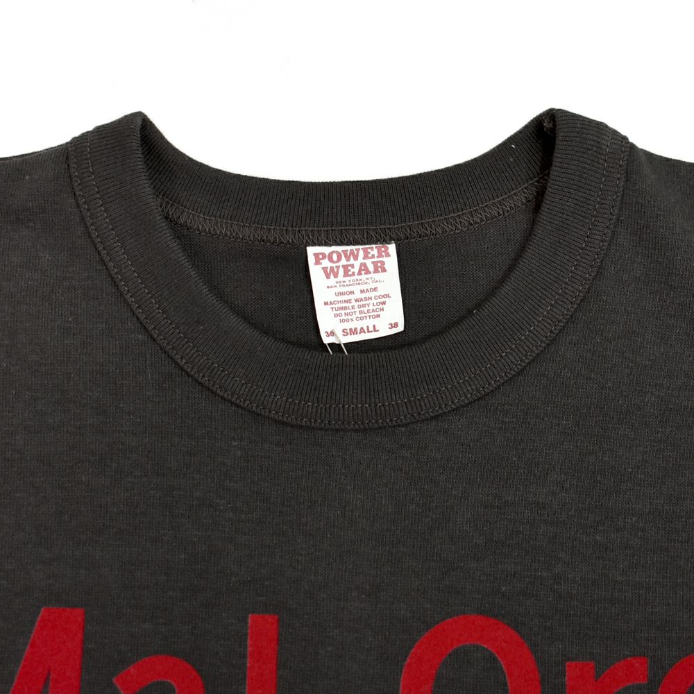 フリーホイーラーズ (FREEWHEELERS) -Mal Ord- Vintage Style Medium Weight Jersey JET BLACK 半袖プリントTシャツ フロッキープリント 2525016