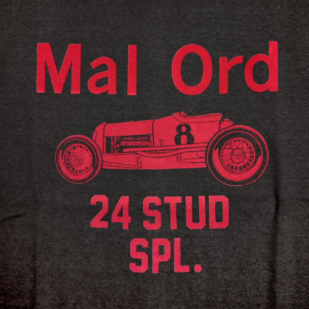 フリーホイーラーズ (FREEWHEELERS) -Mal Ord- Vintage Style Medium Weight Jersey JET BLACK 半袖プリントTシャツ フロッキープリント 2525016