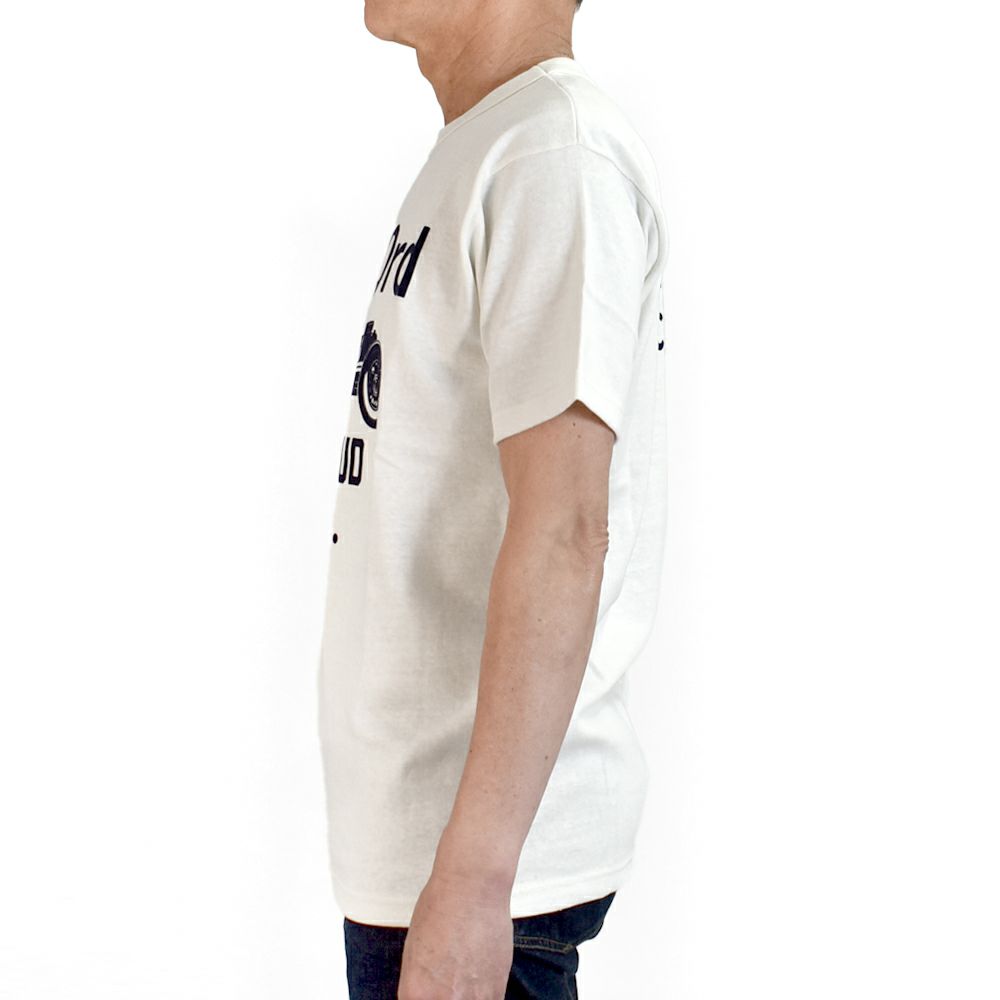 フリーホイーラーズ (FREEWHEELERS) -Mal Ord- Vintage Style Medium Weight Jersey OFF-WHITE 半袖プリントTシャツ フロッキープリント 2525010