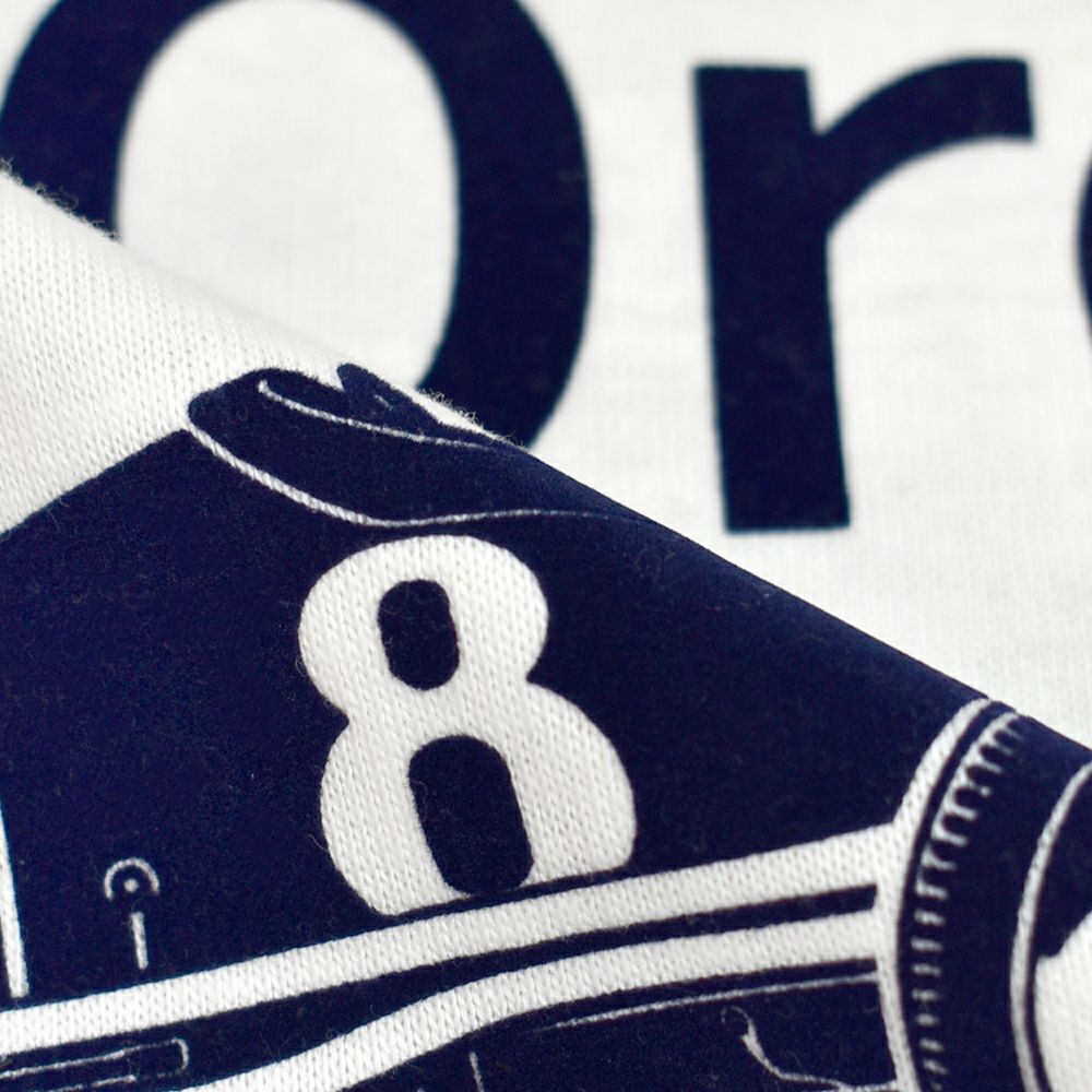 フリーホイーラーズ (FREEWHEELERS) -Mal Ord- Vintage Style Medium Weight Jersey OFF-WHITE 半袖プリントTシャツ フロッキープリント 2525010