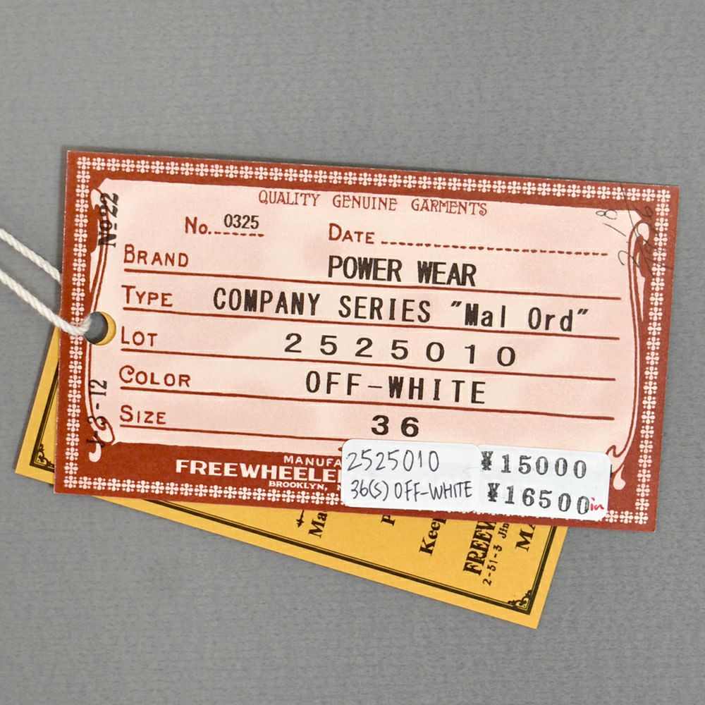 フリーホイーラーズ (FREEWHEELERS) -Mal Ord- Vintage Style Medium Weight Jersey OFF-WHITE 半袖プリントTシャツ フロッキープリント 2525010