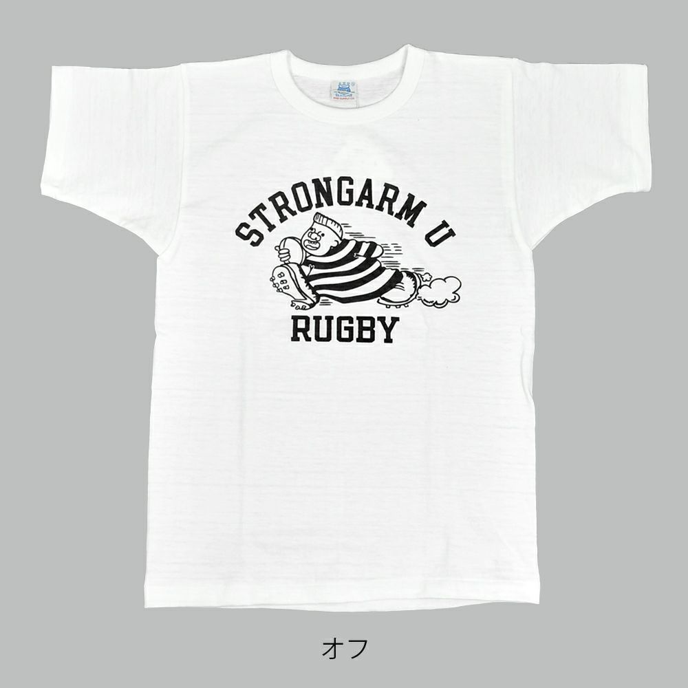JOHN GLUCKOW(ジョングラッコー) Lot JG-CS06 Rugby T 半袖プリントTシャツ オフ