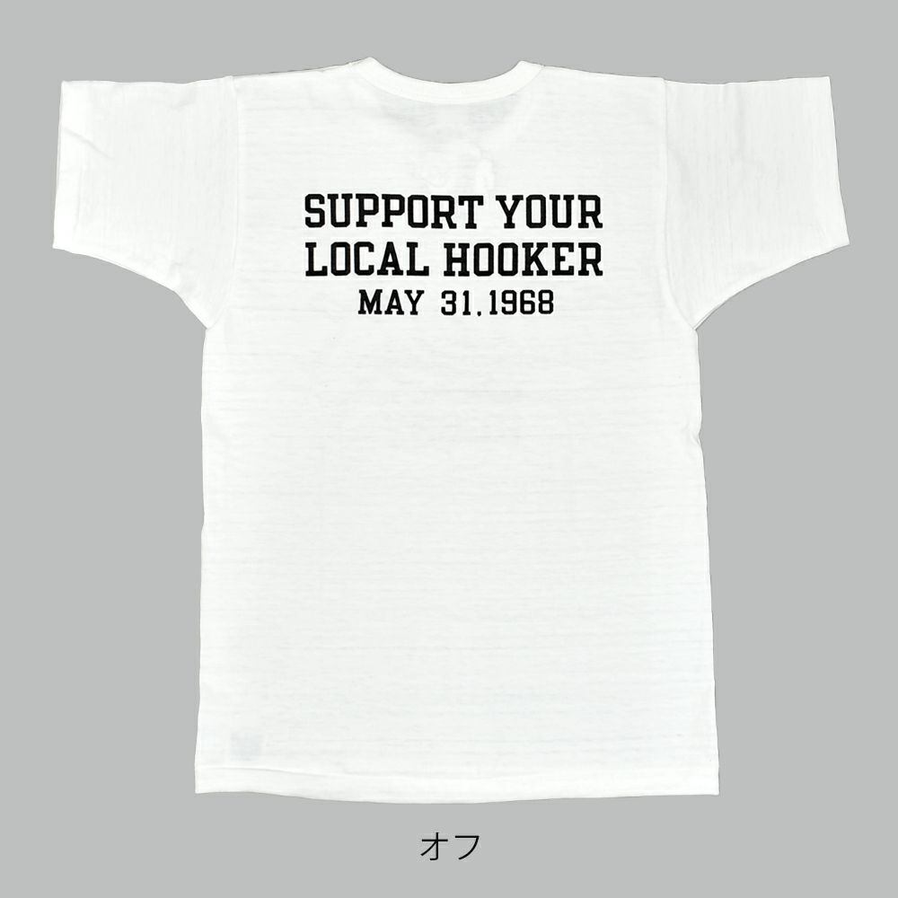 JOHN GLUCKOW(ジョングラッコー) Lot JG-CS06 Rugby T 半袖プリントTシャツ オフ