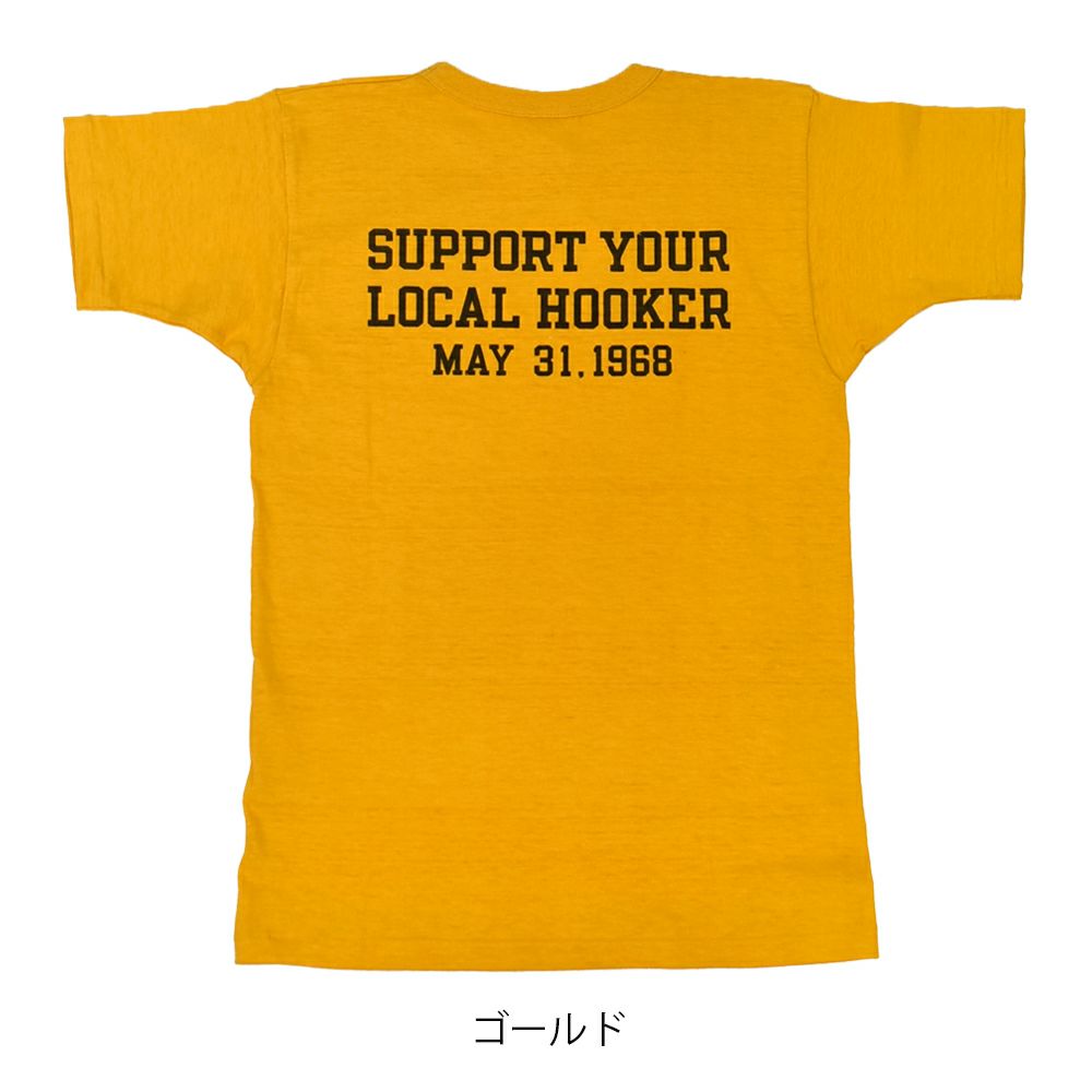 JOHN GLUCKOW(ジョングラッコー) Lot JG-CS06 Rugby T 半袖プリントTシャツ ゴールド