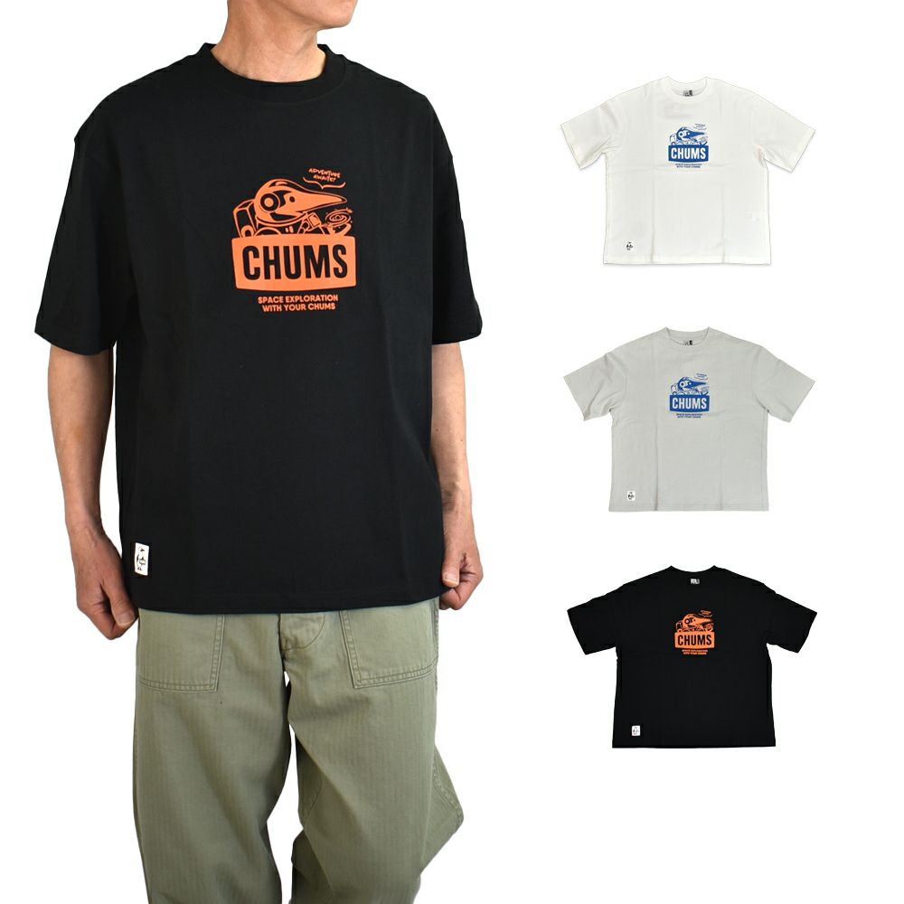 チャムス (CHUMS) スペースブービーTシャツ Space Booby T-Shirt 半袖プリントTシャツ ロゴ ユニセックス CH01-2545
